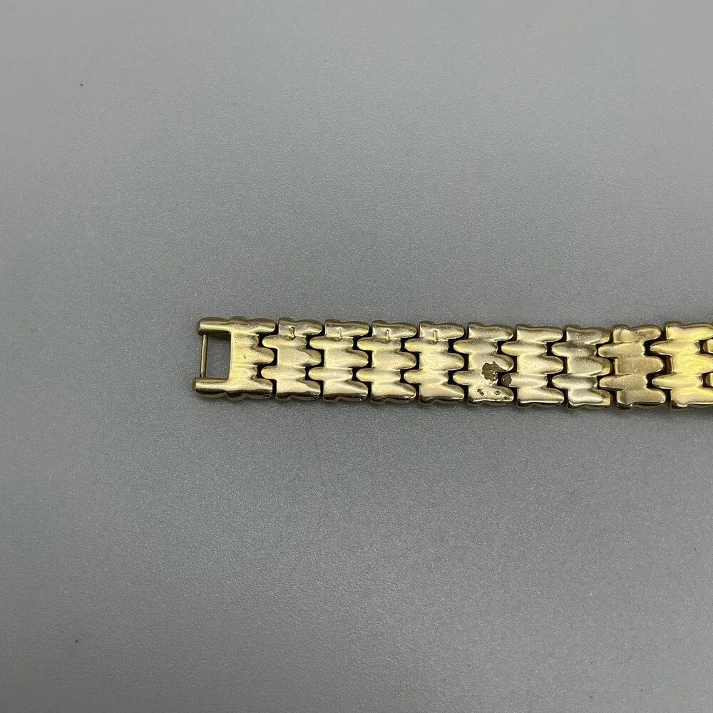 Vtg Citizen Elegance Womens Watch 14mm MOP Gold Tone Hidden Dial New Battery